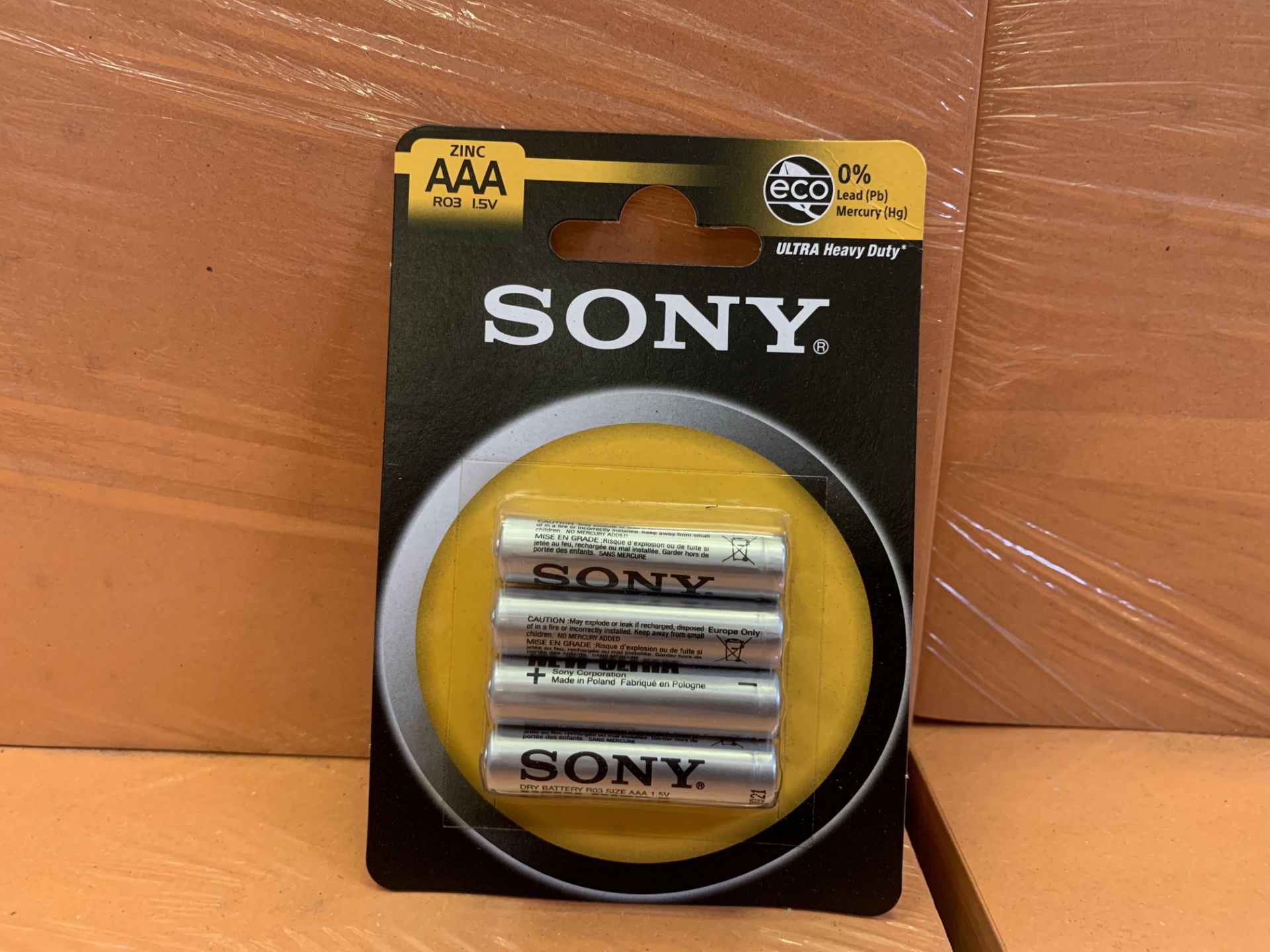 72 X BRAND NEW PACKS OF 4 SONY AAA ULTRA HEAVY DUTY BATTERIES EXP MAY 21