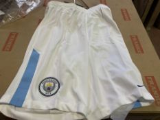 (NO VAT) 6 x NEW SEALED NIKE BREATH OFFICIAL MANCHESTER CITY SHORTS. SIZE XL