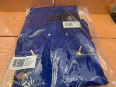 6 X BRAND NEW DICKIES JUNIOR COVERALL WITH FRONT ZIP ROYAL BLUE SIZE UK30