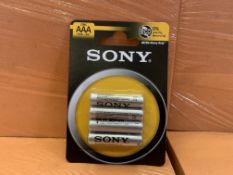 72 X BRAND NEW PACKS OF 4 SONY AAA ULTRA HEAVY DUTY BATTERIES EXP MAY 21