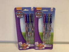 84 X BRAND NEW SETS OF 4 PAW PATROL ASSORTED GEL PENS