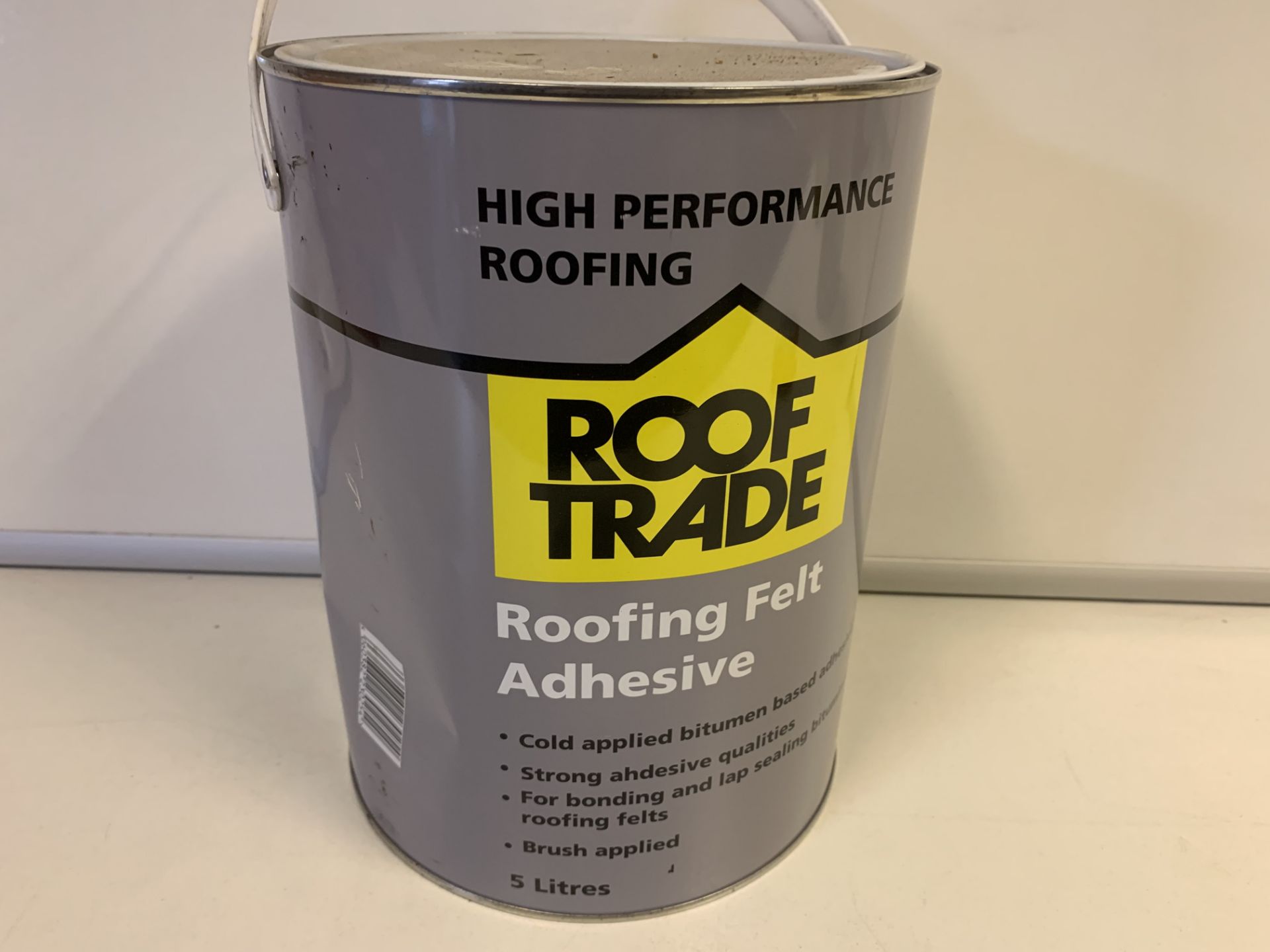 8 X BRAND NEW 5L TUBS OF ROOF TRADE ROOFING FELT ADHESIVE
