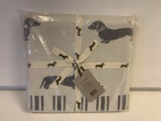 6 X BRAND NEW EMILY BOND DACHSHUND GREY THROWS SIZE 130 X 170CM RRP £65 EACH