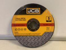 20 X BRAND NEW PACKS OF 5 JCB METAL CUTTING DISKS 125MM