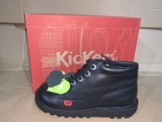 (NO VAT) 3 x NEW BOXED PAIRS OF KICKERS KICK I J CORE BOOTS SIZE UK 1