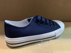 (NO VAT) 6 x NEW PACKAGED PAIRS OF THE KIDS DIVISION CONVERSE STYLE TRAINERS. SIZE INFANT 13