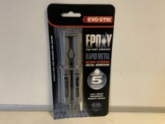 48 x NEW PACKAGED EVO STIK EPOXY RAPID METAL SETS