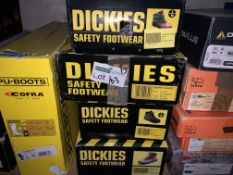 4 x PAIRS OF DICKIES WORKBOOTS TO INCLUDE SAFETY DEALER BOOTS, BERGEN BOOT ETC IN SIZES 6 & 8