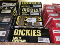 4 x PAIRS OF DICKIES WORK BOOTS TO INCLUDE SIZES 7, 10 & 11