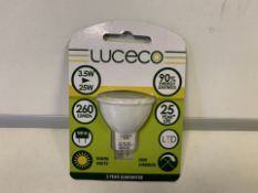 50 X LUCECO MR16 3.5WATT 260 LUMEN LIGHT BULBS IN 1 BOX (764/30)