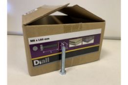 20 X 4KG BOXES OF DIALL M8 X L60MM HEX BOLTS LOOSE