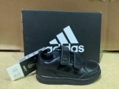 (NO VAT) 4 X BRAND NEW ADIDAS ALTA SPORT BLACK TRAINERS SIZE i7