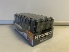 150 x PACKS OF 32 HYUNDAI AA BATTERIES. PRICE MARKED AT £2.19 PER PACK. NOTE BATTERIES HAVE EXPIRED