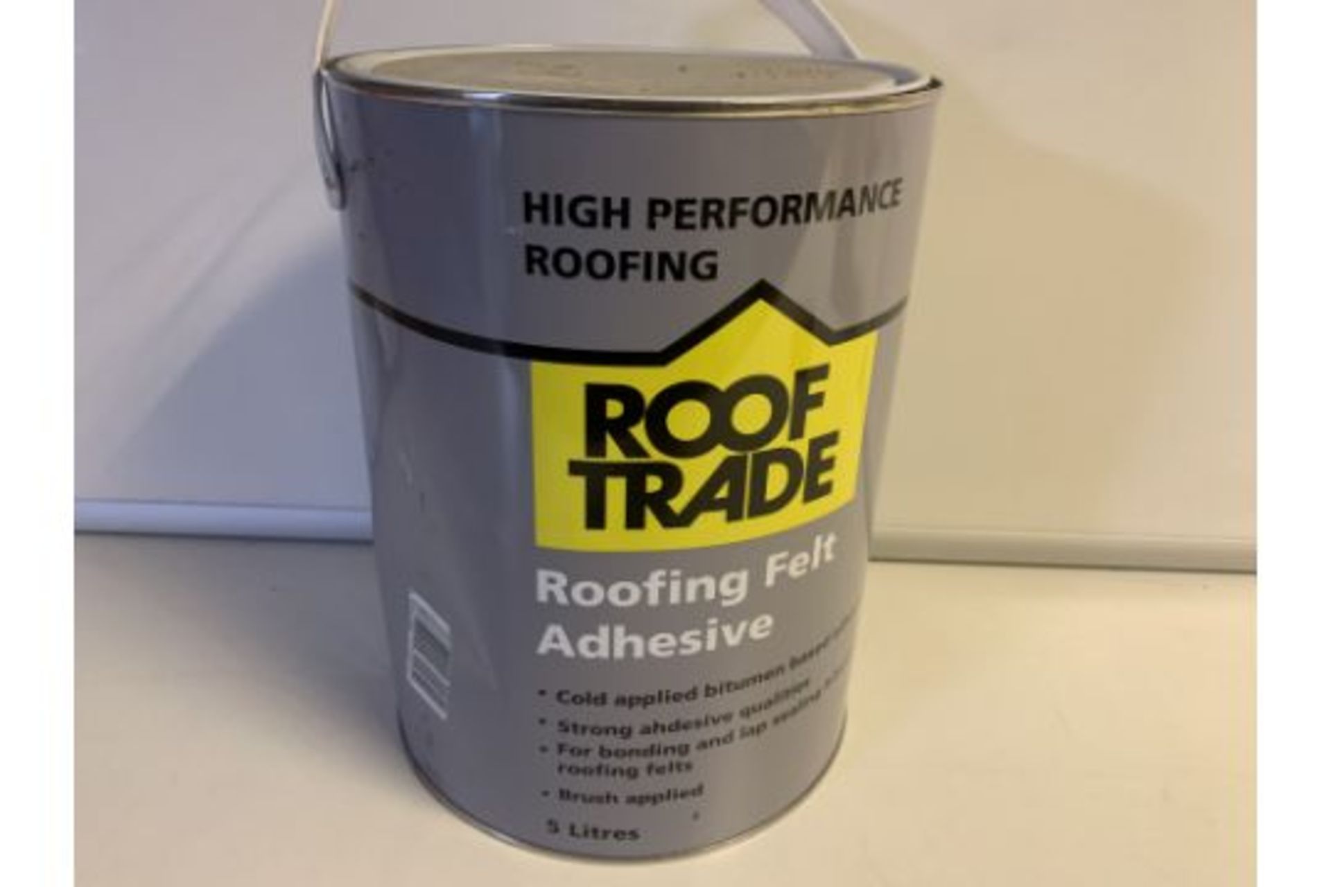 8 X BRAND NEW 5L TUBS OF ROOF TRADE ROOFING FELT ADHESIVE