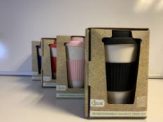 30 x NEW PACKAGED ECO CONNECTION BIODEGRADABLE BAMBOO FIBRE CUPS