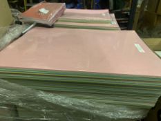 20 X BRAND NEW PACKS OF PASTEL COLOURS RECYCLED BOARDS 450 X 640MM (100 SHEETS A PACK) (1286/30)
