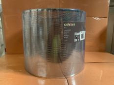 8 X BRAND NEW COLOURS CHROME EFFECT LAMPSHADES IN 4 BOXES (1129/30)