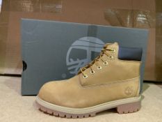 (NO VAT) 3 X BRAND NEW TIMBERLANDS WHEAT YELLOW NUBUCK BOOTS SIZE UK1