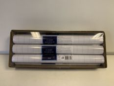 80 x NEW PACKAGED TESCO CLEAR ADHESIVE FILM EACH ROLL = 33CM X 1M