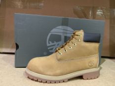 (NO VAT) 3 X BRAND NEW TIMBERLANDS WHEAT YELLOW NUBUCK BOOTS SIZE UK2