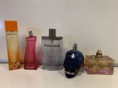 5 X VARIOUS BRANDED TESTER PERFUMES (708/30)