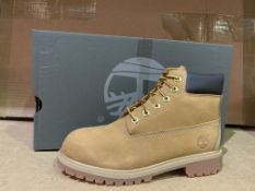 (NO VAT) 3 X BRAND NEW TIMBERLANDS WHEAT YELLOW NUBUCK BOOTS SIZE UK2