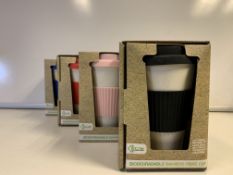 30 x NEW PACKAGED ECO CONNECTION BIODEGRADABLE BAMBOO FIBRE CUPS