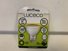 50 X LUCECO MR16 3.5WATT 260 LUMEN LIGHT BULBS IN 1 BOX (765/30)