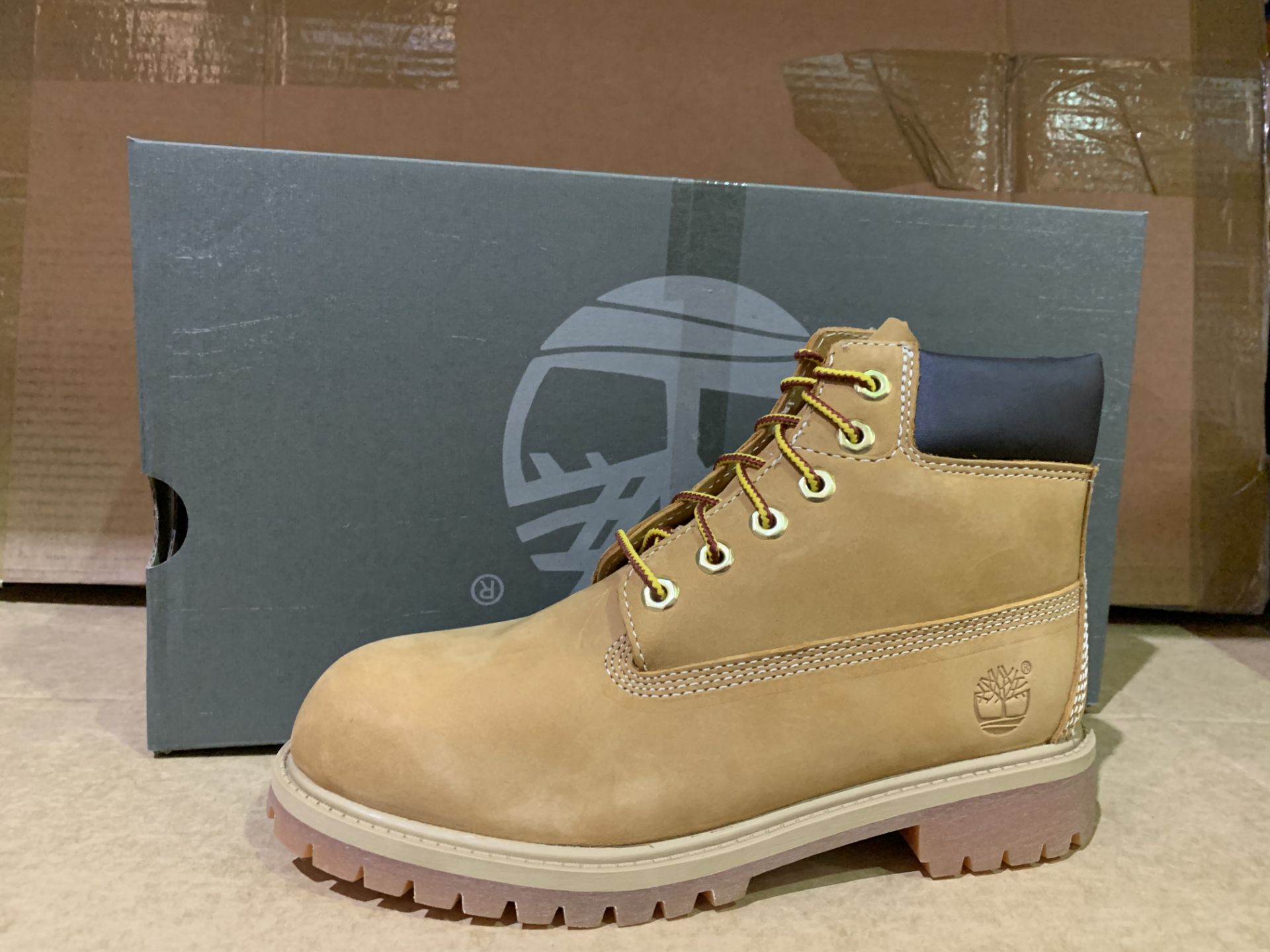 (NO VAT) 3 X BRAND NEW TIMBERLANDS WHEAT YELLOW NUBUCK BOOTS SIZE UK4