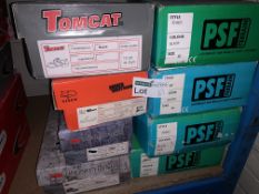 8 x PAIRS OF VARIOUS WORKBOOTS TO INCLUDE PSF TERRAIN, TOMCAT, VIXEN ETC IN SIZES 6, 10 ETC