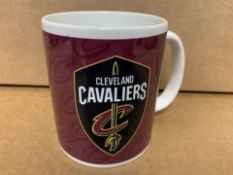 36 X BRAND NEW OFFICIAL CLEVELAND CAVALIERS 110Z MUGS (684/30)