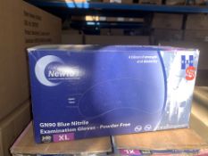 10 X PACKS OF 200 GN90 BLUE NITRILE GLOVES