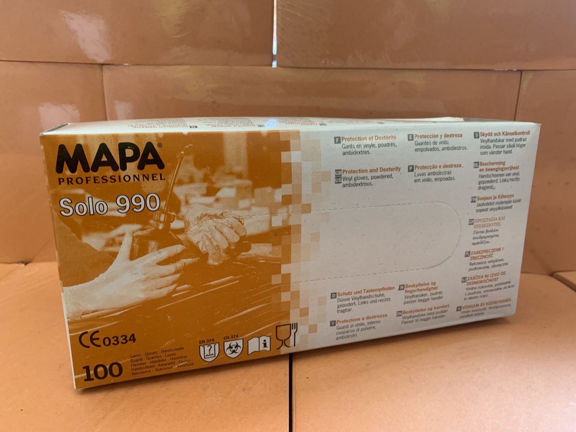 10 X PACKS OF 100 MAPA SOLO 990 PROFESSIONAL GLOVES