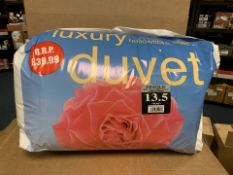 4 X BRAND NEW 13.5 TOG LUXURY HOLLOWFIBRE SINGLE DUVET COVERS RRP £40 EACH (690/30)