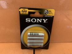 96 X BRAND NEW PACKS OF 4 SONY AAA ULTRA HEAVY DUTY BATTERIES