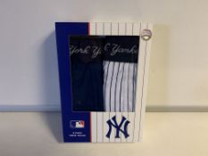 24 X NEW YORK YANKEES 2 PACK BOXER SHORTS SIZE LARGE