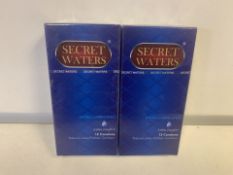 60 X BRAND NEW PACKS OF 12 SECRET WATERS EXTRA LUBRICATED EXTRA COMFORT NATURAL LATEX RUBBER CONDOMS