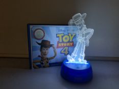 16 X BRAND NEW RETAIL BOXED TOY STORY 4 WOODY COLOUR CHANGING NIGHT LAMPS (TOUCH BASE LAMPS)