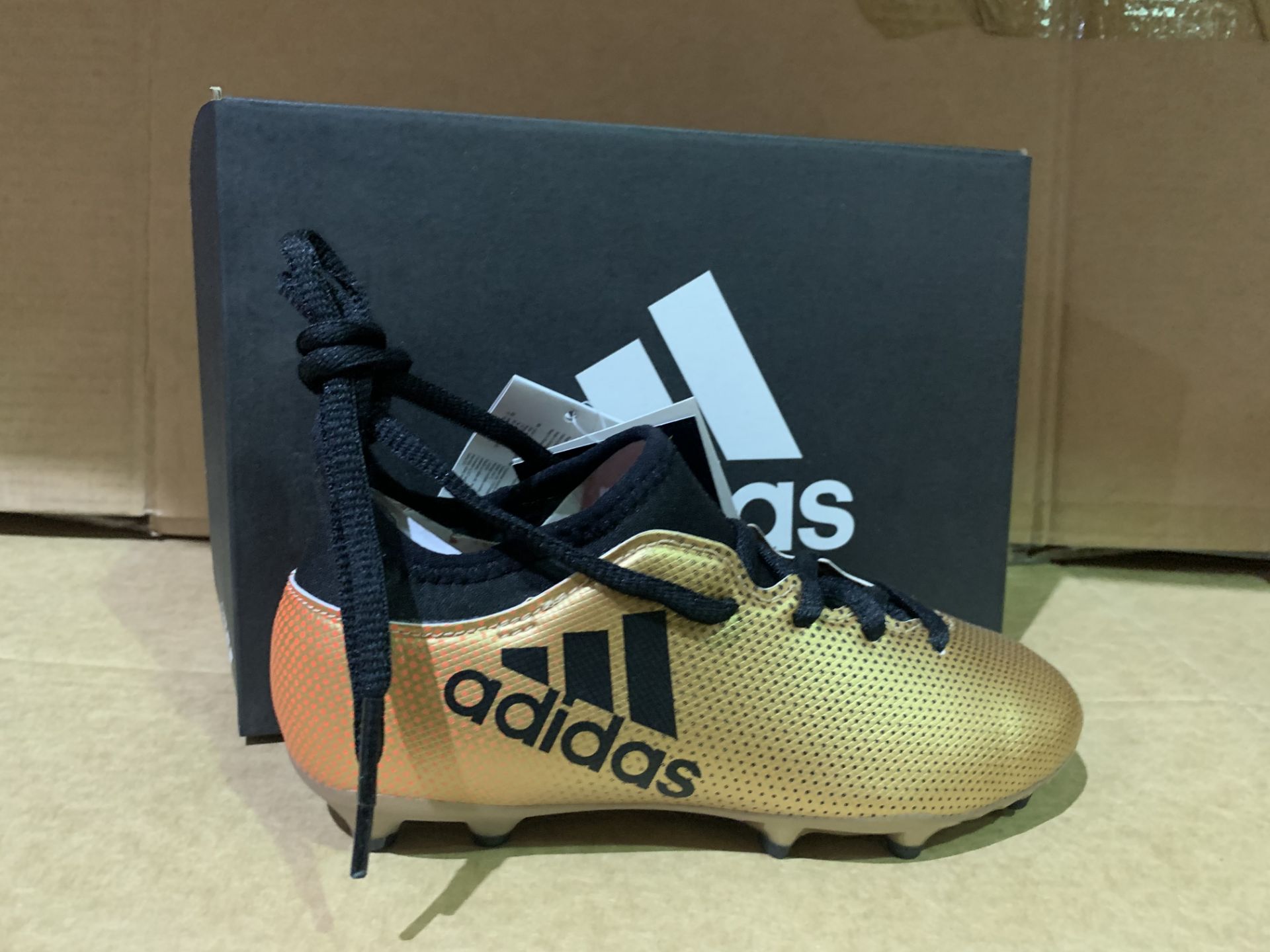 (NO VAT) 4 X BRAND NEEW ADIDAS X17.3 GOLD FOOTBALL BOOTS SIZE i12