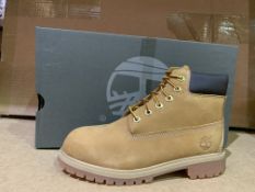 (NO VAT) 3 X BRAND NEW TIMBERLANDS WHEAT YELLOW NUBUCK BOOTS SIZE UK1