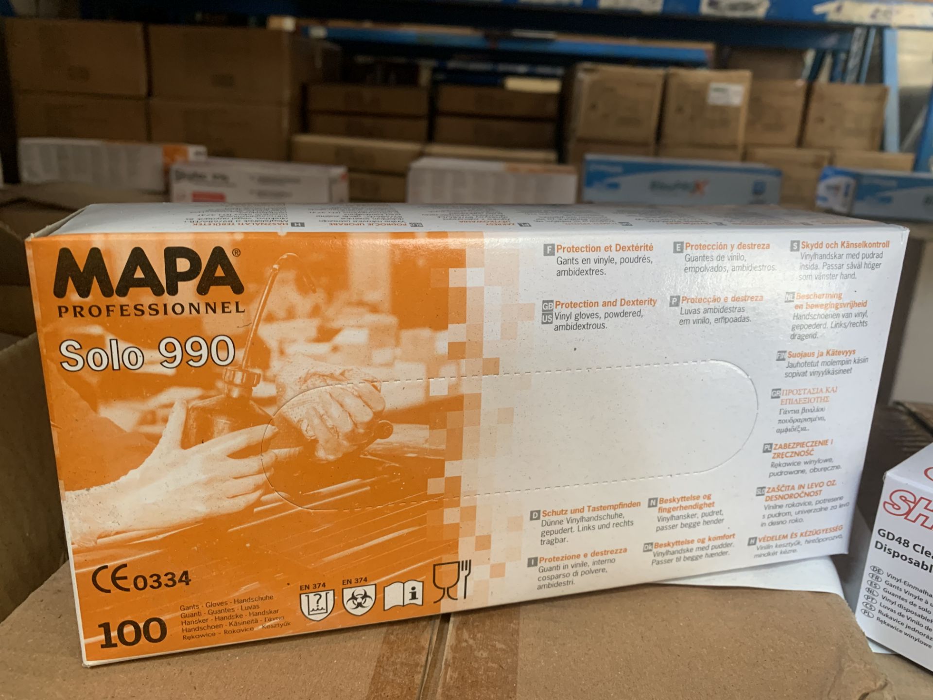 10 X PACKS OF 100 MAPA SOLO 990 PROFESSIONAL GLOVES