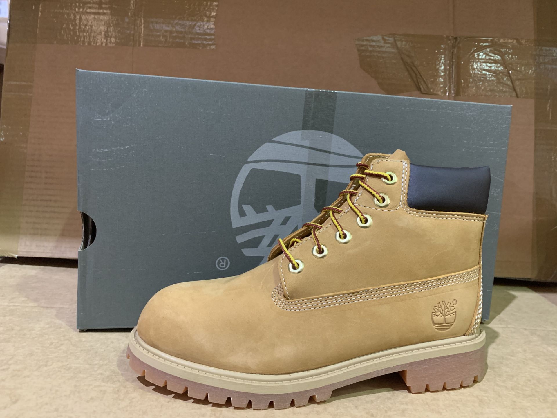 (NO VAT) 3 X BRAND NEW TIMBERLANDS WHEAT YELLOW NUBUCK BOOTS SIZE UK2