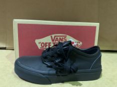 (NO VAT) 5 X BRAND NEW VANS BLACK TRAINERS SIZE i12