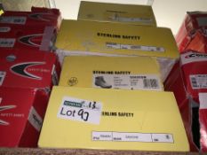 4 x PAIRS OF STERLING SAFETY WORKBOOTS TO INCLUDE SIZES 6,11 & 13