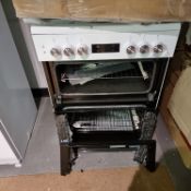 NEW/GRADED PACKAGED Beko KDDF653W 60cm Dual Fuel Cooker (Smashed outer glass top and bottom.