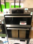 NEW/GRADED AND UNPACKAGED AEG DEB331010M Electric Double Oven (Dent to top of oven)