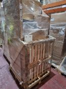 (B117) LARGE PALLET TO CONTAIN TAP, BATH SCREEN, SHOWER PANEL, BATHROOM VANITY UNIT, TOILET PAN ETC