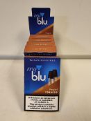 PALLET TO CONTAIN 1200 x MY BLUE 9MG TOBACCO 2 PACK LIQUID PODS (2400 PODS TOTAL). RRP £8 PER