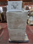 (B129) PALLET TO CONTAIN 4 x NEW BROADSTAIRS TOILET FRAMES, QTY OF 250ML CLEAR REAGENT BOTTLES,