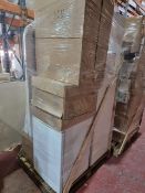 (B116) LARGE PALLET TO CONTAIN 2 x FRIDGES, TAPS, DESIGNER RADIATORS, TOILET PANS ETC